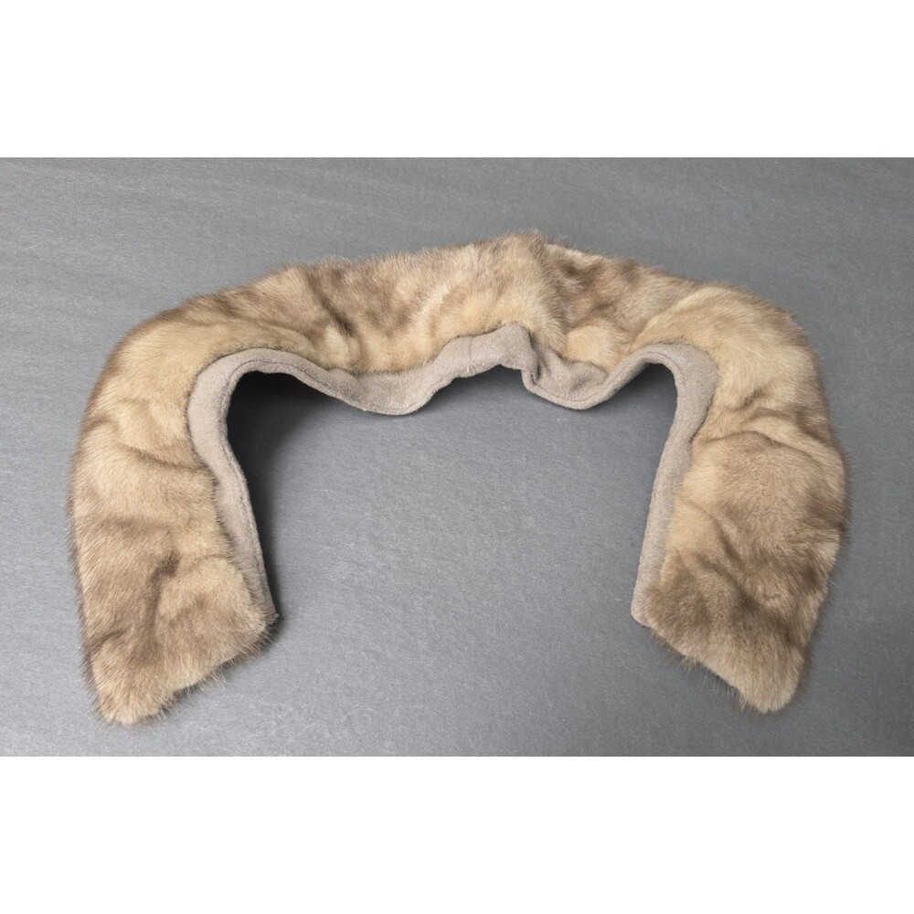 Vintage Real Mink Fur Collar | 30" Genuine Brown Fur Lapel Stole